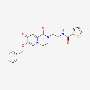 molecular formula C22H21N3O4S B6558607 N-{2-[7-(benzyloxy)-1,8-dioxo-1H,2H,3H,4H,8H-pyrido[1,2-a]pyrazin-2-yl]ethyl}thiophene-2-carboxamide CAS No. 1040633-71-3