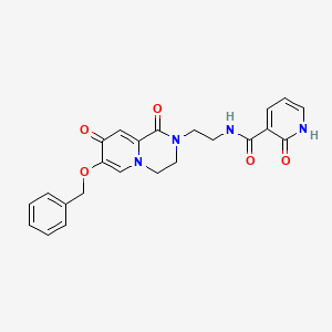 molecular formula C23H22N4O5 B6558609 N-{2-[7-(benzyloxy)-1,8-dioxo-1H,2H,3H,4H,8H-pyrido[1,2-a]pyrazin-2-yl]ethyl}-2-oxo-1,2-dihydropyridine-3-carboxamide CAS No. 1040633-89-3