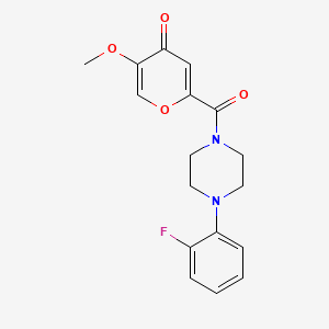 2-[4-(2-fluorophenyl)piperazine-1-carbonyl]-5-methoxy-4H-pyran-4-one