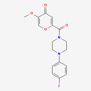 molecular formula C17H17FN2O4 B6558633 2-[4-(4-fluorophenyl)piperazine-1-carbonyl]-5-methoxy-4H-pyran-4-one CAS No. 1040638-56-9
