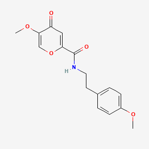 molecular formula C16H17NO5 B6558649 5-methoxy-N-[2-(4-methoxyphenyl)ethyl]-4-oxo-4H-pyran-2-carboxamide CAS No. 1040639-35-7