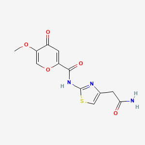 N-[4-(carbamoylmethyl)-1,3-thiazol-2-yl]-5-methoxy-4-oxo-4H-pyran-2-carboxamide