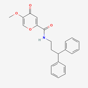 molecular formula C22H21NO4 B6558659 N-(3,3-diphenylpropyl)-5-methoxy-4-oxo-4H-pyran-2-carboxamide CAS No. 1040639-42-6