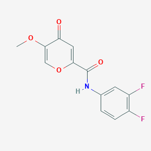 molecular formula C13H9F2NO4 B6558665 N-(3,4-difluorophenyl)-5-methoxy-4-oxo-4H-pyran-2-carboxamide CAS No. 1040639-79-9