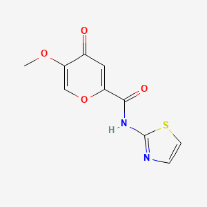 5-methoxy-4-oxo-N-(1,3-thiazol-2-yl)-4H-pyran-2-carboxamide