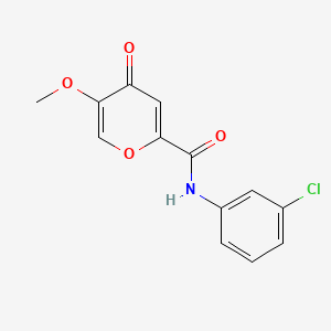 molecular formula C13H10ClNO4 B6558724 N-(3-chlorophenyl)-5-methoxy-4-oxo-4H-pyran-2-carboxamide CAS No. 1040662-32-5