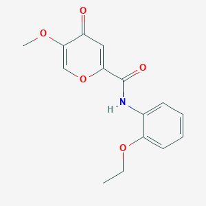 molecular formula C15H15NO5 B6558738 N-(2-ethoxyphenyl)-5-methoxy-4-oxo-4H-pyran-2-carboxamide CAS No. 1040662-46-1