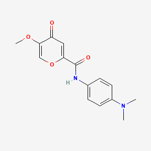 molecular formula C15H16N2O4 B6558742 N-[4-(dimethylamino)phenyl]-5-methoxy-4-oxo-4H-pyran-2-carboxamide CAS No. 1040662-60-9