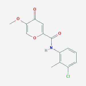 molecular formula C14H12ClNO4 B6558759 N-(3-chloro-2-methylphenyl)-5-methoxy-4-oxo-4H-pyran-2-carboxamide CAS No. 1040663-06-6