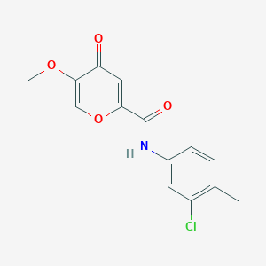 molecular formula C14H12ClNO4 B6558765 N-(3-chloro-4-methylphenyl)-5-methoxy-4-oxo-4H-pyran-2-carboxamide CAS No. 1040663-14-6