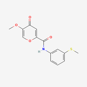 5-methoxy-N-[3-(methylsulfanyl)phenyl]-4-oxo-4H-pyran-2-carboxamide