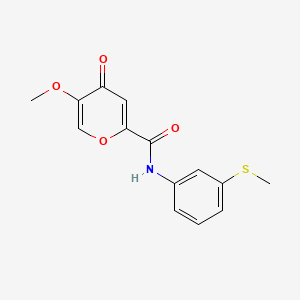 molecular formula C14H13NO4S B6558782 5-methoxy-N-[3-(methylsulfanyl)phenyl]-4-oxo-4H-pyran-2-carboxamide CAS No. 1040663-54-4