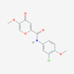 molecular formula C14H12ClNO5 B6558784 N-(3-chloro-4-methoxyphenyl)-5-methoxy-4-oxo-4H-pyran-2-carboxamide CAS No. 1040663-62-4