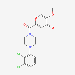 molecular formula C17H16Cl2N2O4 B6558801 2-[4-(2,3-dichlorophenyl)piperazine-1-carbonyl]-5-methoxy-4H-pyran-4-one CAS No. 1040664-02-5