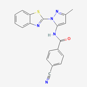 N-[1-(1,3-benzothiazol-2-yl)-3-methyl-1H-pyrazol-5-yl]-4-cyanobenzamide