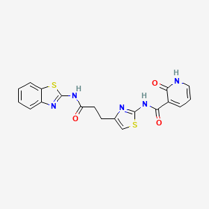 N-(4-{2-[(1,3-benzothiazol-2-yl)carbamoyl]ethyl}-1,3-thiazol-2-yl)-2-oxo-1,2-dihydropyridine-3-carboxamide