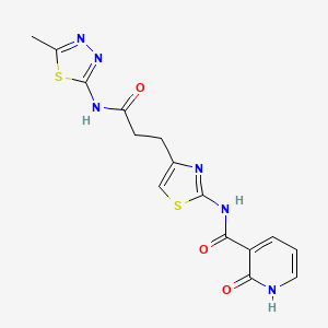 N-(4-{2-[(5-methyl-1,3,4-thiadiazol-2-yl)carbamoyl]ethyl}-1,3-thiazol-2-yl)-2-oxo-1,2-dihydropyridine-3-carboxamide