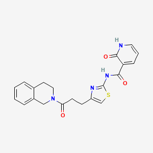 2-oxo-N-{4-[3-oxo-3-(1,2,3,4-tetrahydroisoquinolin-2-yl)propyl]-1,3-thiazol-2-yl}-1,2-dihydropyridine-3-carboxamide