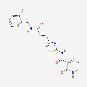 N-[4-(2-{[(2-chlorophenyl)methyl]carbamoyl}ethyl)-1,3-thiazol-2-yl]-2-oxo-1,2-dihydropyridine-3-carboxamide