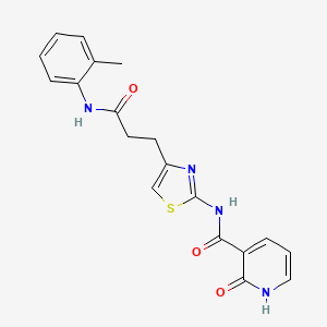 N-(4-{2-[(2-methylphenyl)carbamoyl]ethyl}-1,3-thiazol-2-yl)-2-oxo-1,2-dihydropyridine-3-carboxamide