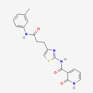 N-(4-{2-[(3-methylphenyl)carbamoyl]ethyl}-1,3-thiazol-2-yl)-2-oxo-1,2-dihydropyridine-3-carboxamide