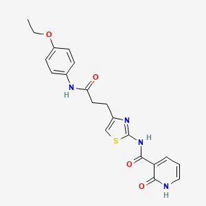 molecular formula C20H20N4O4S B6559099 N-(4-{2-[(4-ethoxyphenyl)carbamoyl]ethyl}-1,3-thiazol-2-yl)-2-oxo-1,2-dihydropyridine-3-carboxamide CAS No. 1040641-17-5