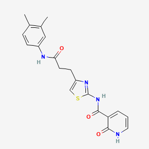 N-(4-{2-[(3,4-dimethylphenyl)carbamoyl]ethyl}-1,3-thiazol-2-yl)-2-oxo-1,2-dihydropyridine-3-carboxamide