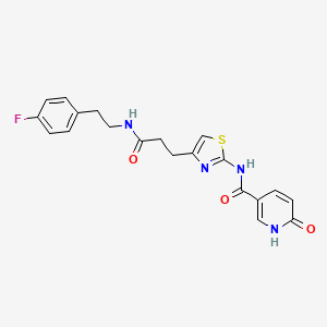 N-[4-(2-{[2-(4-fluorophenyl)ethyl]carbamoyl}ethyl)-1,3-thiazol-2-yl]-6-oxo-1,6-dihydropyridine-3-carboxamide