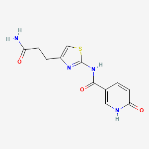 N-[4-(2-carbamoylethyl)-1,3-thiazol-2-yl]-6-oxo-1,6-dihydropyridine-3-carboxamide