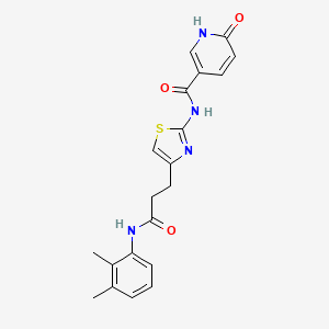 molecular formula C20H20N4O3S B6559184 N-(4-{2-[(2,3-dimethylphenyl)carbamoyl]ethyl}-1,3-thiazol-2-yl)-6-oxo-1,6-dihydropyridine-3-carboxamide CAS No. 1040643-88-6