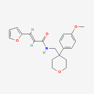 molecular formula C20H23NO4 B6559211 (2E)-3-(furan-2-yl)-N-{[4-(4-methoxyphenyl)oxan-4-yl]methyl}prop-2-enamide CAS No. 893657-68-6