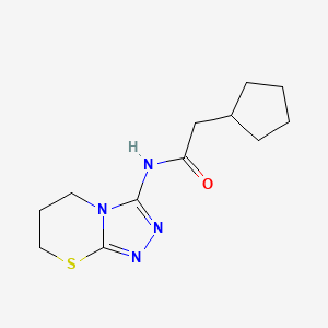 2-cyclopentyl-N-{5H,6H,7H-[1,2,4]triazolo[3,4-b][1,3]thiazin-3-yl}acetamide