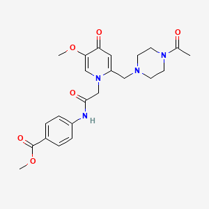 molecular formula C23H28N4O6 B6559238 methyl 4-(2-{2-[(4-acetylpiperazin-1-yl)methyl]-5-methoxy-4-oxo-1,4-dihydropyridin-1-yl}acetamido)benzoate CAS No. 921477-75-0