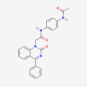molecular formula C24H20N4O3 B6559295 N-(4-acetamidophenyl)-2-(2-oxo-4-phenyl-1,2-dihydroquinazolin-1-yl)acetamide CAS No. 1021252-34-5