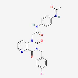 molecular formula C24H20FN5O4 B6559301 N-(4-acetamidophenyl)-2-{3-[(4-fluorophenyl)methyl]-2,4-dioxo-1H,2H,3H,4H-pyrido[3,2-d]pyrimidin-1-yl}acetamide CAS No. 921547-90-2