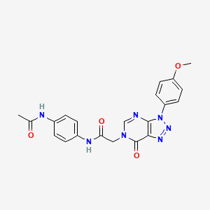 molecular formula C21H19N7O4 B6559307 N-(4-acetamidophenyl)-2-[3-(4-methoxyphenyl)-7-oxo-3H,6H,7H-[1,2,3]triazolo[4,5-d]pyrimidin-6-yl]acetamide CAS No. 847387-08-0