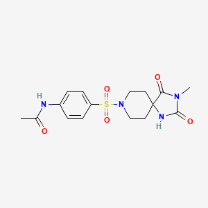 N-[4-({3-methyl-2,4-dioxo-1,3,8-triazaspiro[4.5]decan-8-yl}sulfonyl)phenyl]acetamide