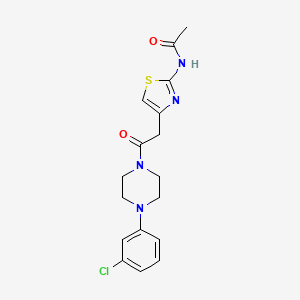 N-(4-{2-[4-(3-chlorophenyl)piperazin-1-yl]-2-oxoethyl}-1,3-thiazol-2-yl)acetamide