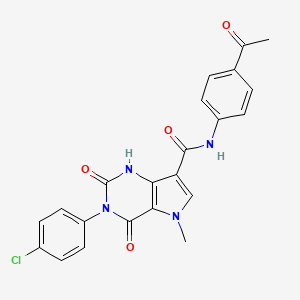 N-(4-acetylphenyl)-3-(4-chlorophenyl)-5-methyl-2,4-dioxo-1H,2H,3H,4H,5H-pyrrolo[3,2-d]pyrimidine-7-carboxamide