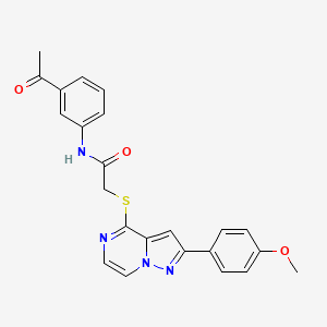 N-(3-acetylphenyl)-2-{[2-(4-methoxyphenyl)pyrazolo[1,5-a]pyrazin-4-yl]sulfanyl}acetamide