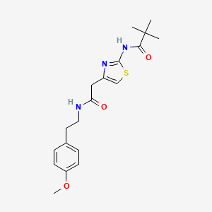 molecular formula C19H25N3O3S B6559514 N-[4-({[2-(4-methoxyphenyl)ethyl]carbamoyl}methyl)-1,3-thiazol-2-yl]-2,2-dimethylpropanamide CAS No. 921776-06-9