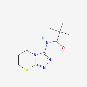 molecular formula C10H16N4OS B6559529 2,2-dimethyl-N-{5H,6H,7H-[1,2,4]triazolo[3,4-b][1,3]thiazin-3-yl}propanamide CAS No. 946293-22-7