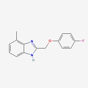 molecular formula C15H13FN2O B6559532 2-[(4-fluorophenoxy)methyl]-4-methyl-1H-1,3-benzodiazole CAS No. 1018145-97-5