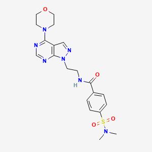 molecular formula C20H25N7O4S B6559544 4-(dimethylsulfamoyl)-N-{2-[4-(morpholin-4-yl)-1H-pyrazolo[3,4-d]pyrimidin-1-yl]ethyl}benzamide CAS No. 1021229-75-3
