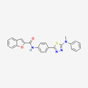 molecular formula C24H18N4O2S B6559593 N-(4-{5-[methyl(phenyl)amino]-1,3,4-thiadiazol-2-yl}phenyl)-1-benzofuran-2-carboxamide CAS No. 1021259-68-6