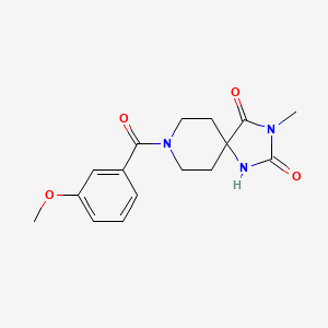 molecular formula C16H19N3O4 B6559624 8-(3-methoxybenzoyl)-3-methyl-1,3,8-triazaspiro[4.5]decane-2,4-dione CAS No. 1021261-82-4