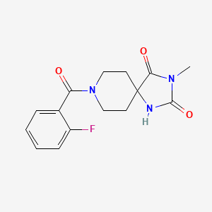 molecular formula C15H16FN3O3 B6559629 8-(2-fluorobenzoyl)-3-methyl-1,3,8-triazaspiro[4.5]decane-2,4-dione CAS No. 1021261-88-0