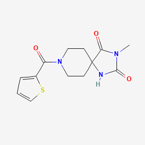 3-methyl-8-(thiophene-2-carbonyl)-1,3,8-triazaspiro[4.5]decane-2,4-dione