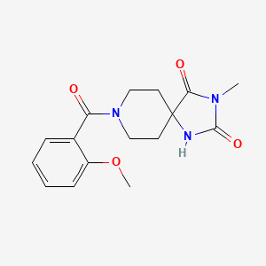 8-(2-methoxybenzoyl)-3-methyl-1,3,8-triazaspiro[4.5]decane-2,4-dione
