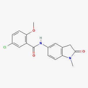 molecular formula C17H15ClN2O3 B6559665 5-chloro-2-methoxy-N-(1-methyl-2-oxo-2,3-dihydro-1H-indol-5-yl)benzamide CAS No. 921813-55-0